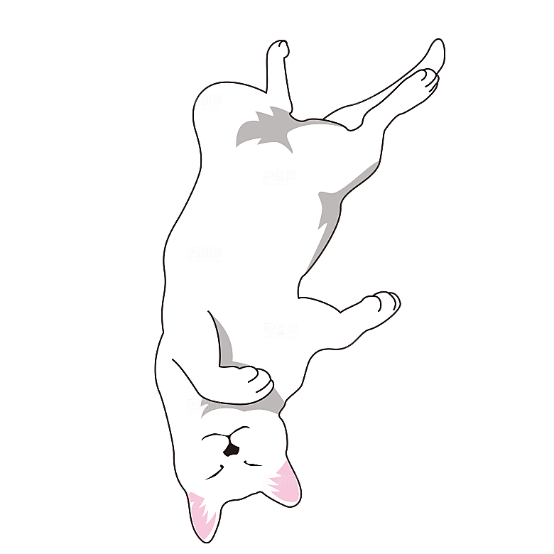 可爱卡通宠物猫咪插画手绘元素