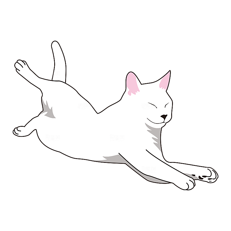 可爱卡通宠物猫咪插画手绘元素