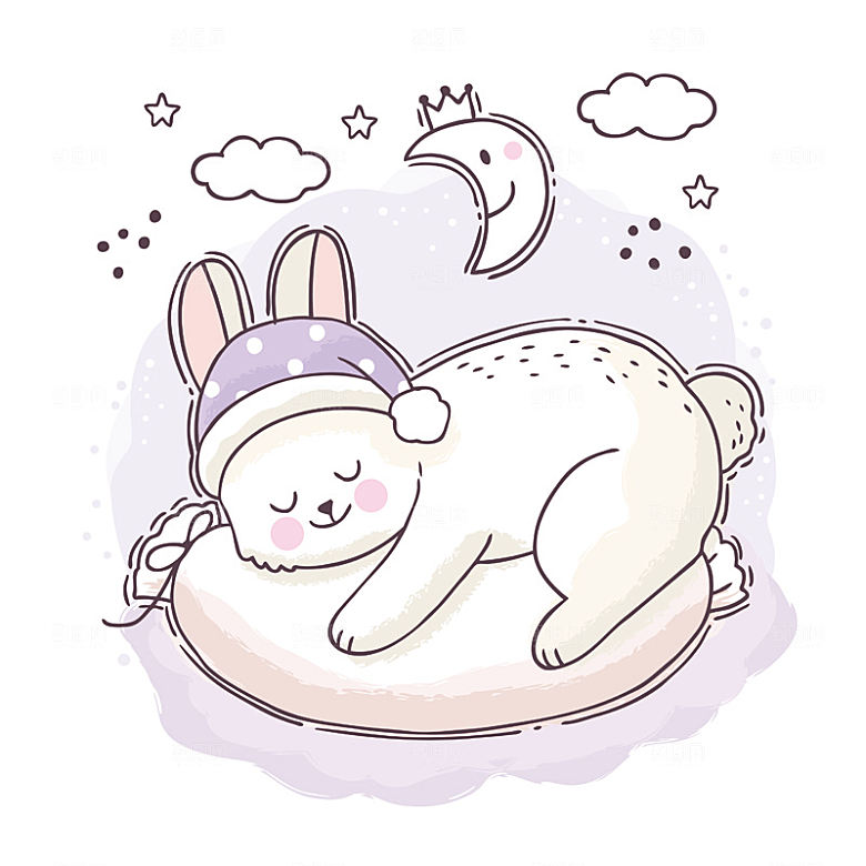 可爱卡通宠物猫咪插画手绘元素