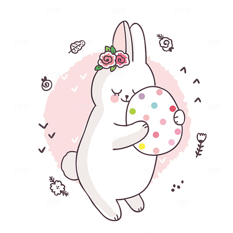 可爱卡通宠物猫咪插画手绘元素