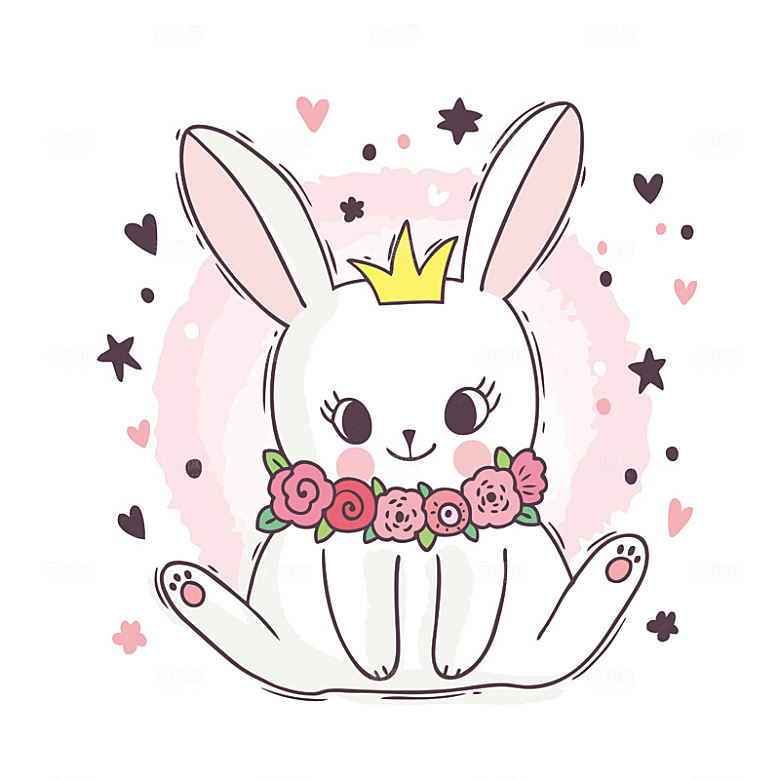 可爱卡通宠物猫咪插画手绘元素