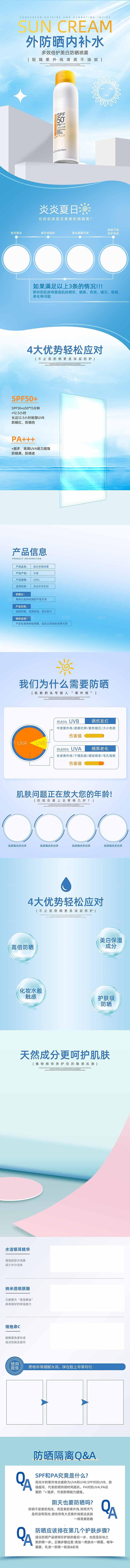电商淘宝店铺美妆类详情页商品介绍模板