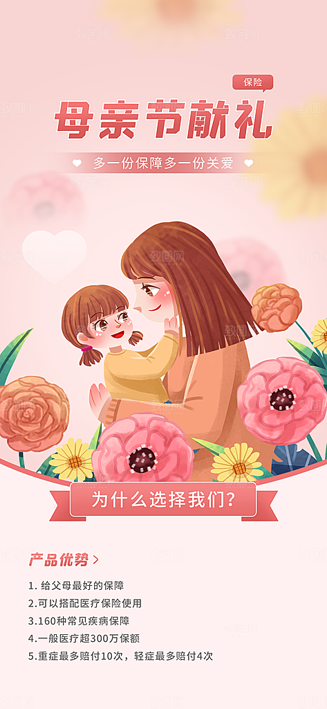大气母亲节节日宣传海报