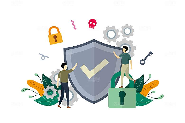 互联网扁平商务金融卡通人物办公场景插画