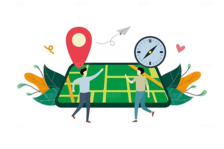 互联网扁平商务金融卡通人物办公场景插画