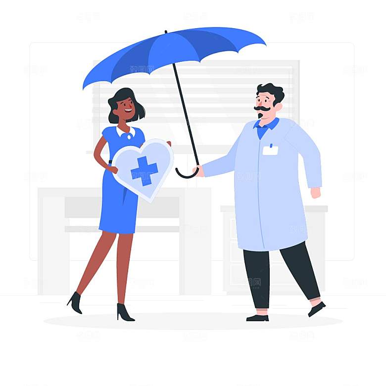 互联网扁平商务金融卡通人物办公场景插画