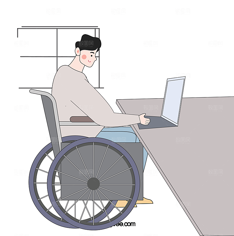 互联网扁平商务金融卡通人物办公场景插画