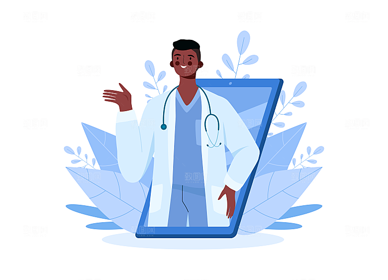 互联网扁平商务金融卡通人物办公场景插画