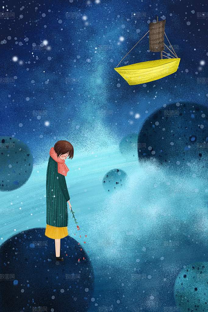 简约大气手绘插画海报