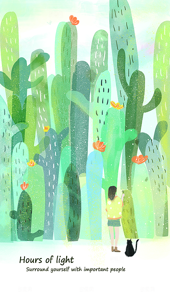 简约大气手绘插画海报