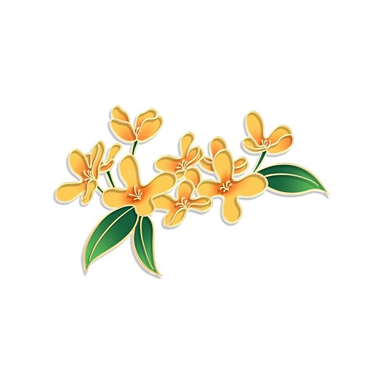 手绘装饰花卉牡丹免扣素材
