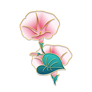 中式金边立体花卉牡丹元素
