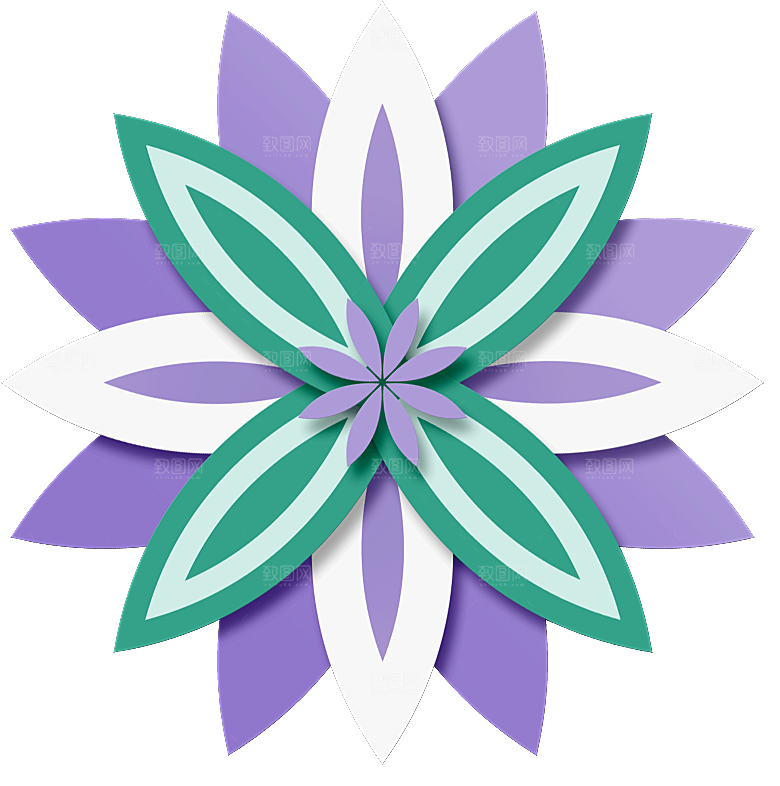 手绘装饰花卉牡丹免扣素材