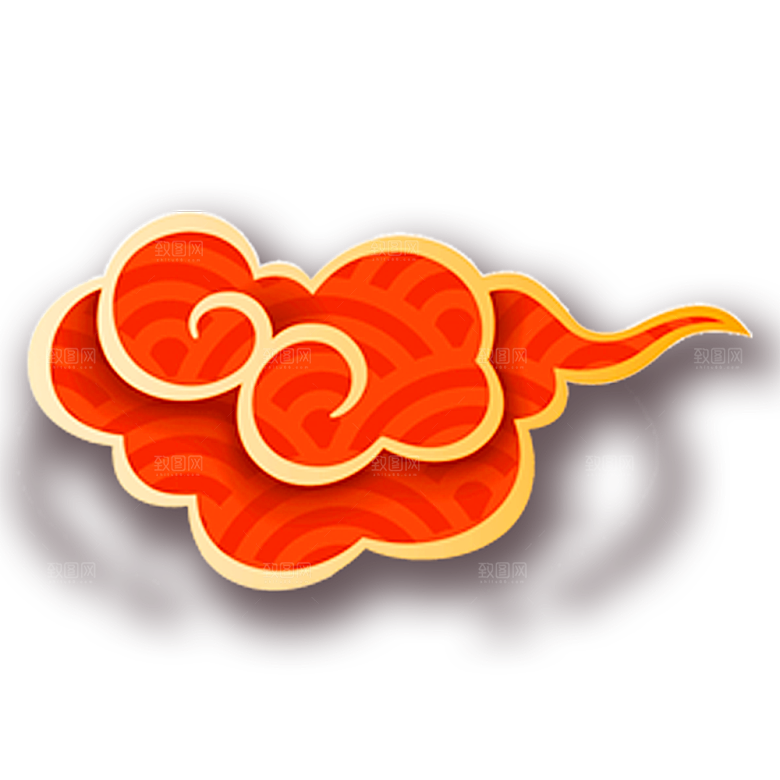 中式金边立体花卉牡丹元素