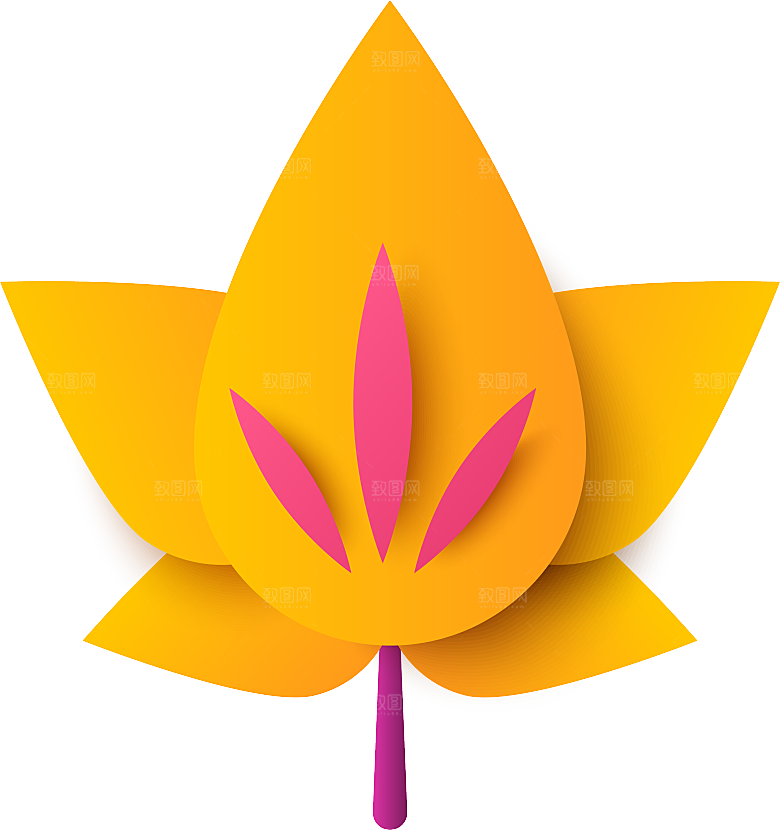 中式金边立体花卉牡丹元素