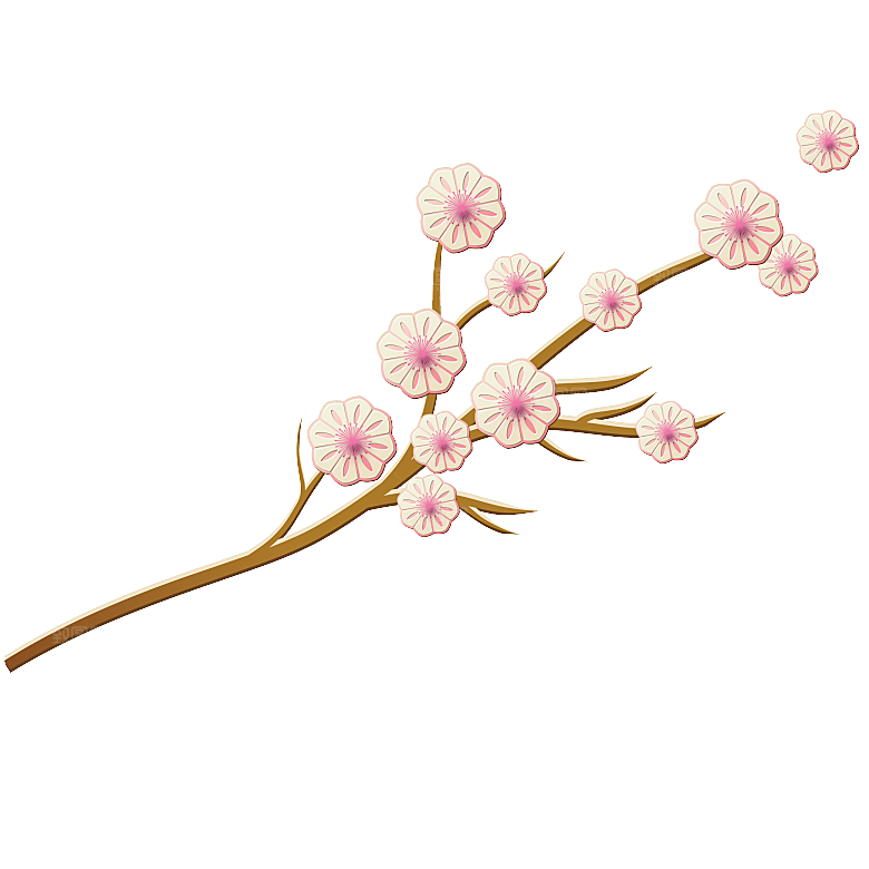 手绘装饰花卉牡丹免扣素材