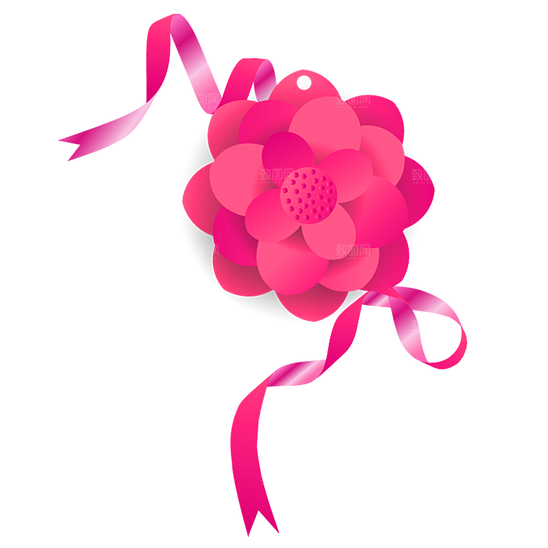 手绘装饰花卉牡丹免扣素材