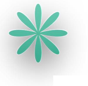 手绘装饰花卉图形免扣素材