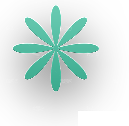 手绘装饰花卉图形免扣素材