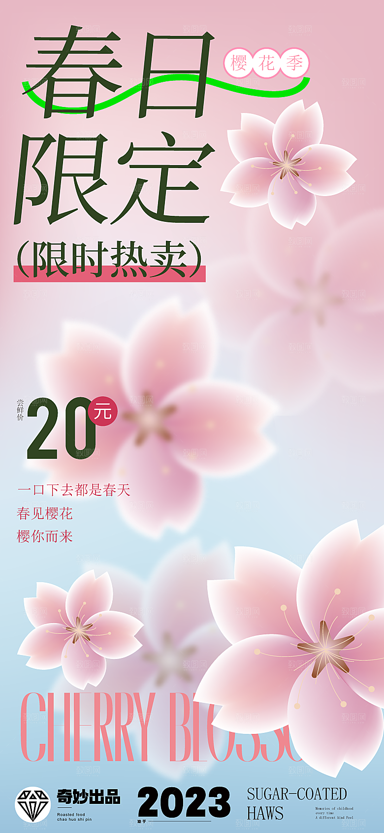 品质春天游玩宣传海报