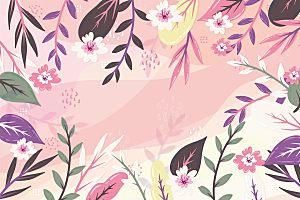 唯美植物花卉花纹背景模版