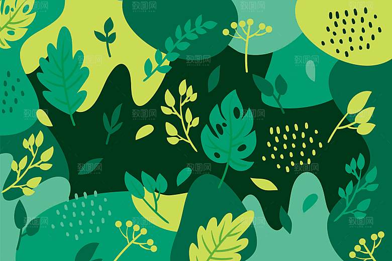 唯美植物花卉花纹背景模版
