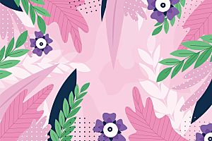 唯美植物花卉花纹背景模版