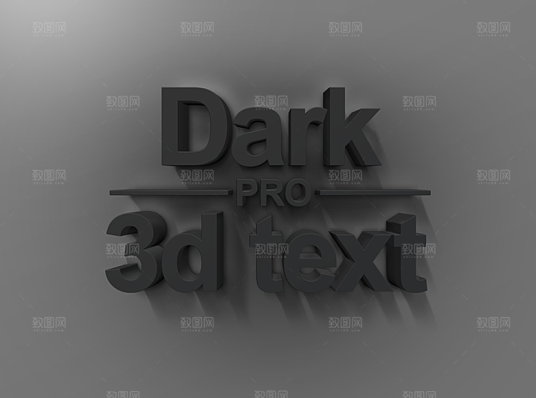 智能3D立体发光字金属字体样机