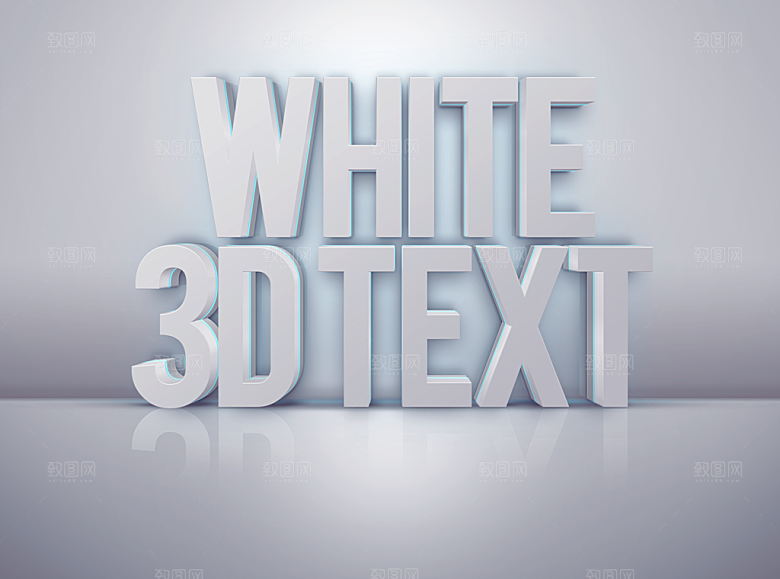 智能3D立体发光字金属字体样机