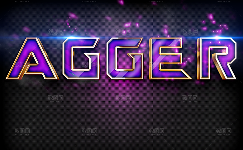 智能3D立体发光字金属字体样机