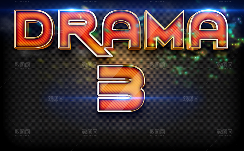 智能3D立体发光字金属字体样机