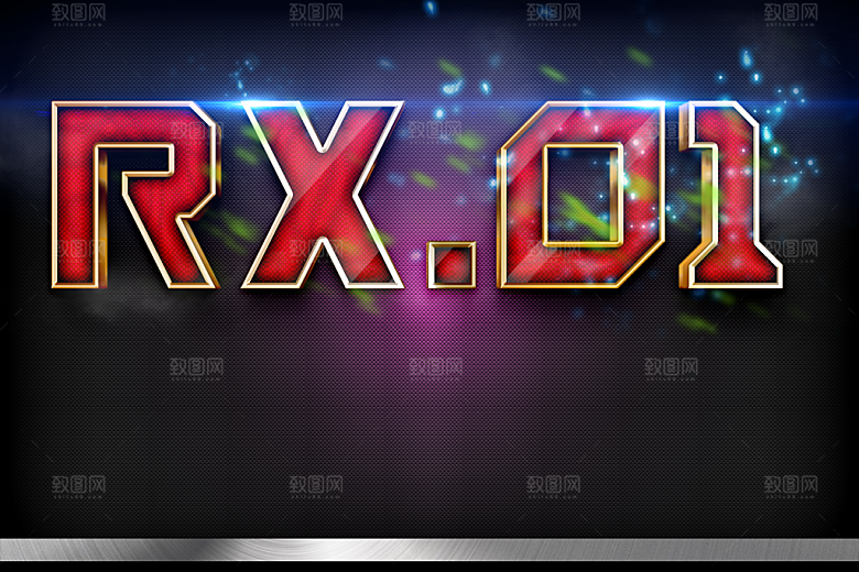 智能3D立体发光字金属字体样机