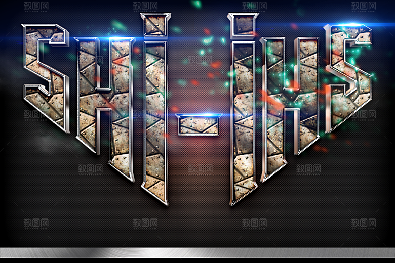 智能3D立体发光字金属字体样机