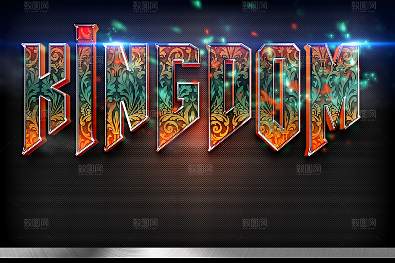智能3D立体发光字金属字体样机