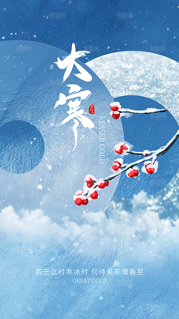 二十四节气传统节气大寒海报