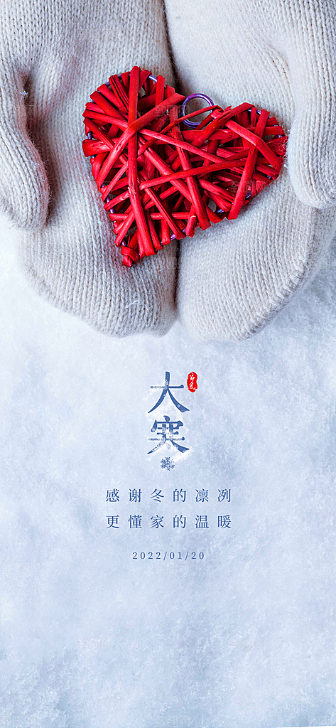 大寒节气推广宣传海报