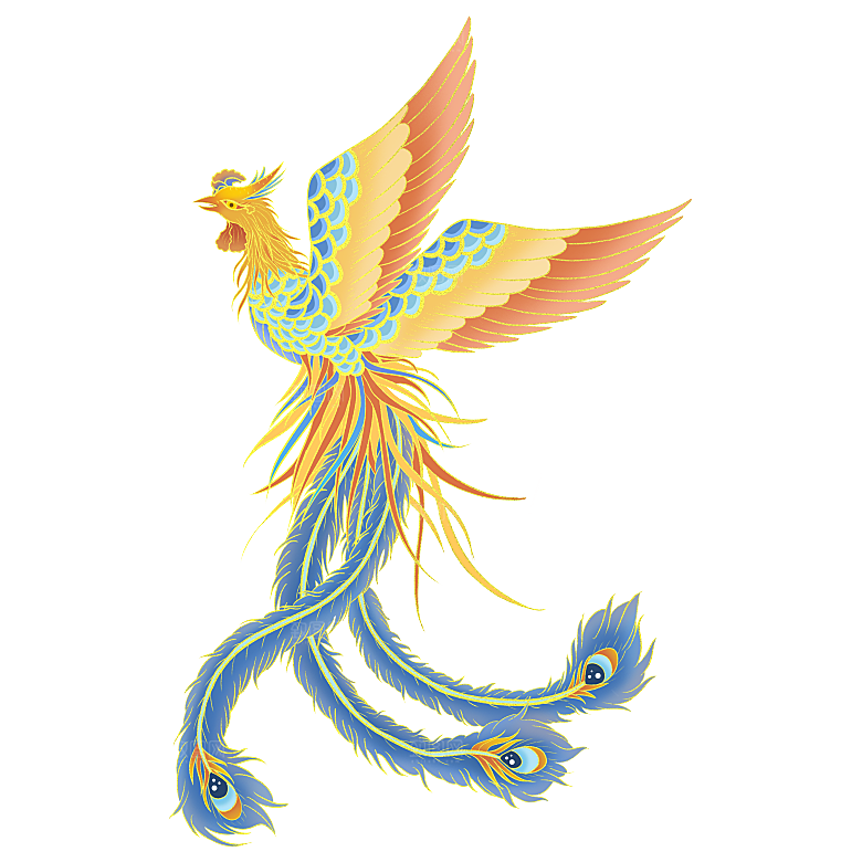 上古神兽山海经玄武朱雀插画素材