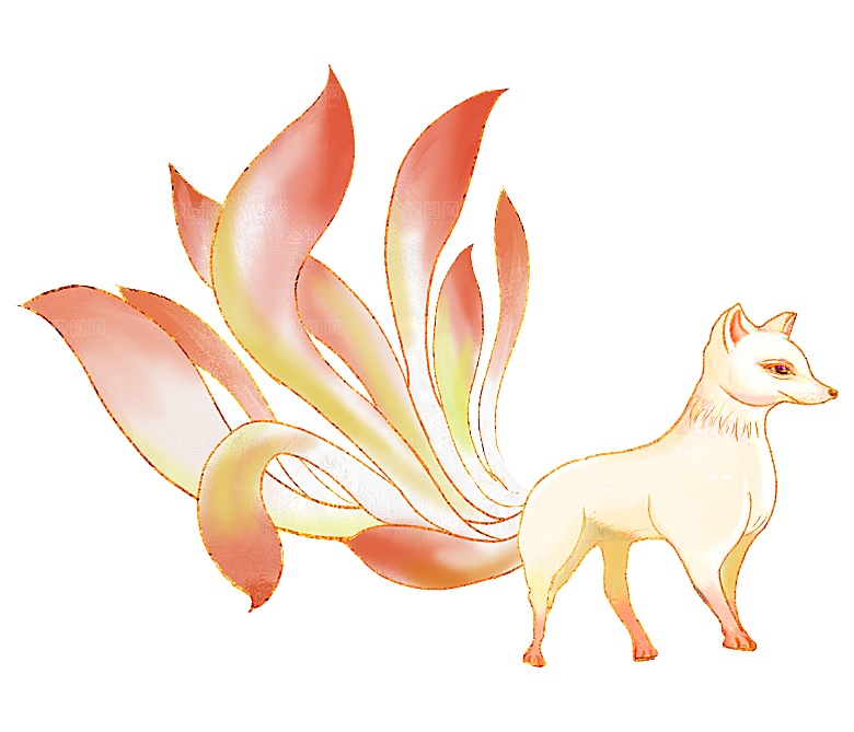 上古神兽山海经玄武朱雀插画素材