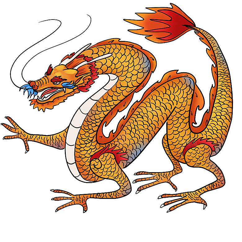 上古神兽山海经玄武朱雀插画素材