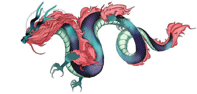 上古神兽山海经玄武朱雀插画素材