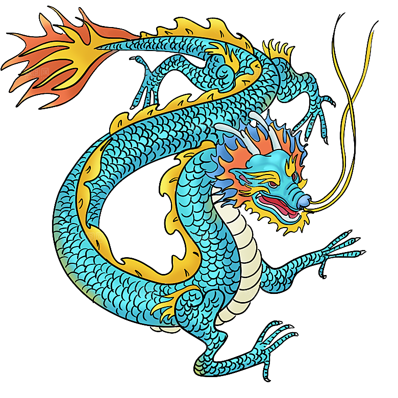 上古神兽山海经玄武朱雀插画素材
