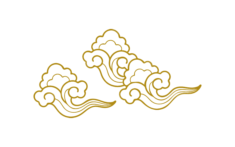 国潮山水山脉山峰背景元素