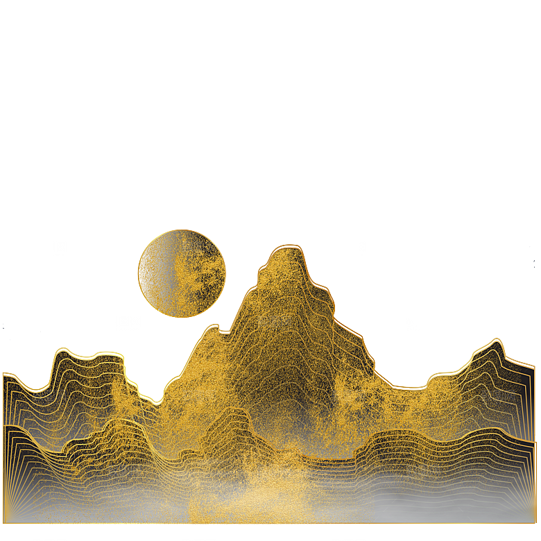 山水水墨祥云中国风免扣素材