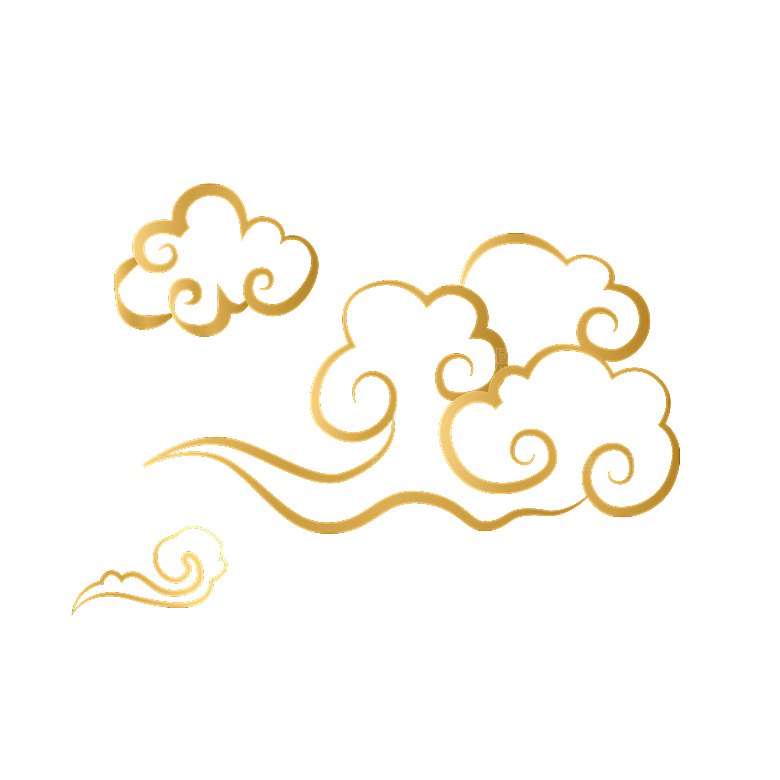 国潮山水山脉山峰背景元素