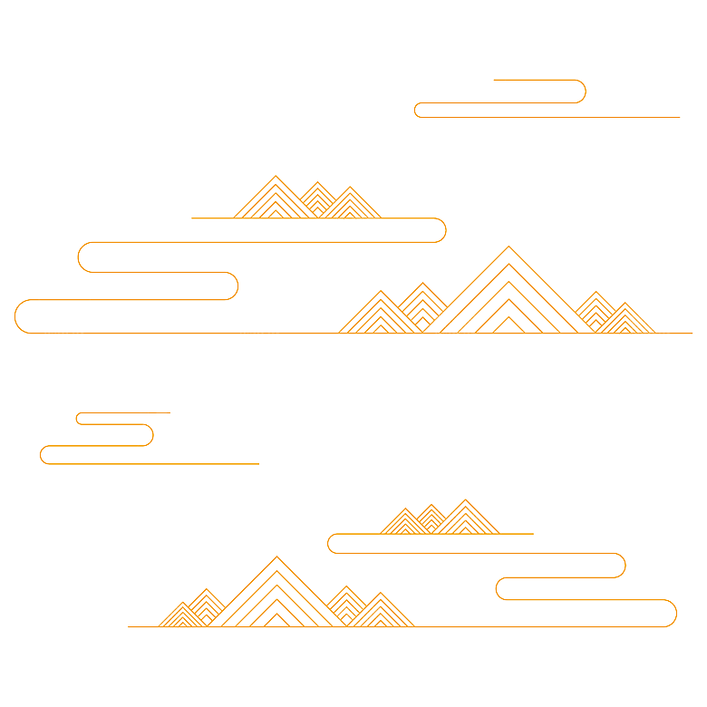 国潮山水山脉山峰背景元素