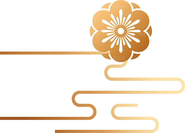 国潮山水山脉山峰背景元素