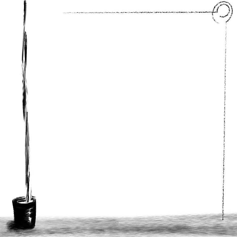 中式水墨云纹线条边框屋檐元素