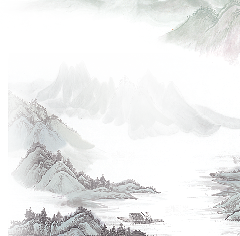 古风水墨山水中国风背景素材