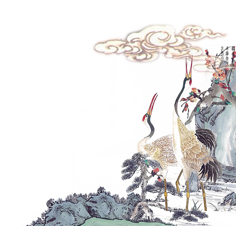中式山水山脉山峰背景元素