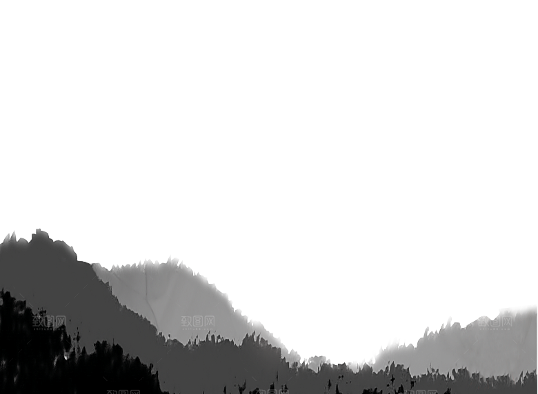 中式山水山脉山峰背景元素